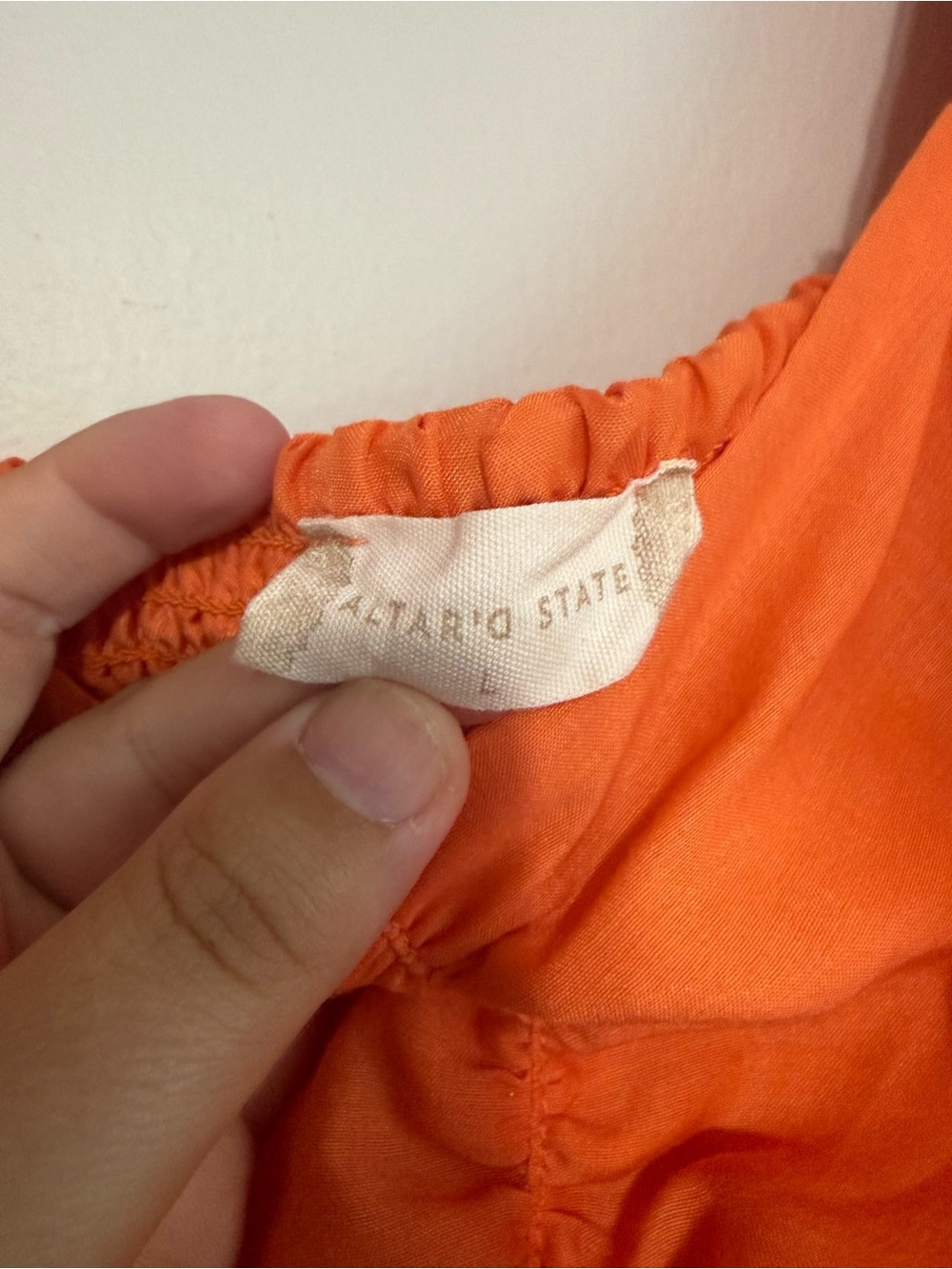 Altar'd State Orange Ruffle Sleeve Mini Dress - Picture 3 of 3